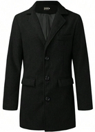 Herren Lang Trenchcoat Winterjacke