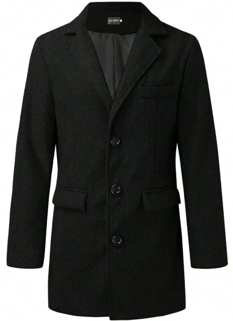 Herren Lang Trenchcoat Winterjacke