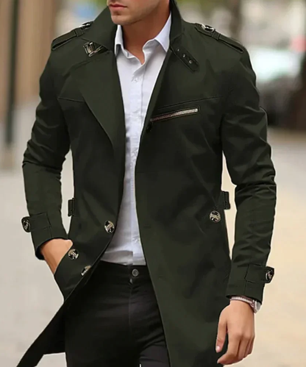 Lang Trenchcoat für Männer