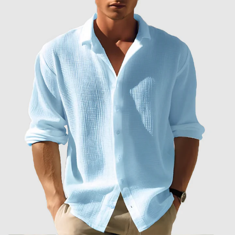 Langarm Button Down Hemd für Männer