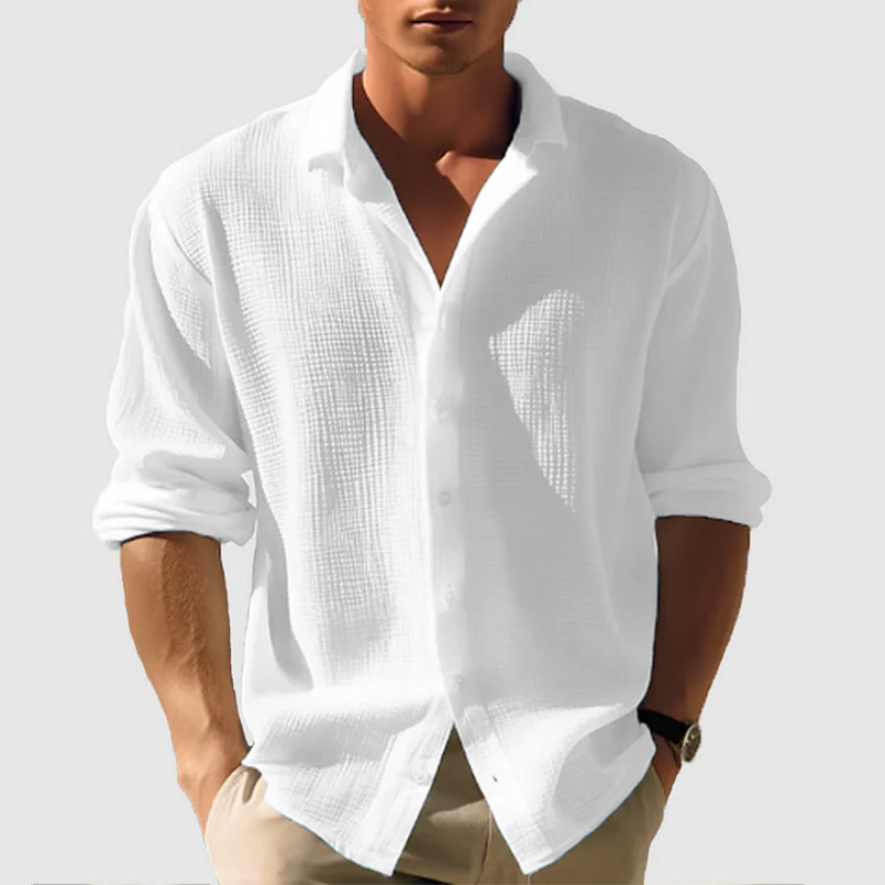 Langarm Button Down Hemd für Männer