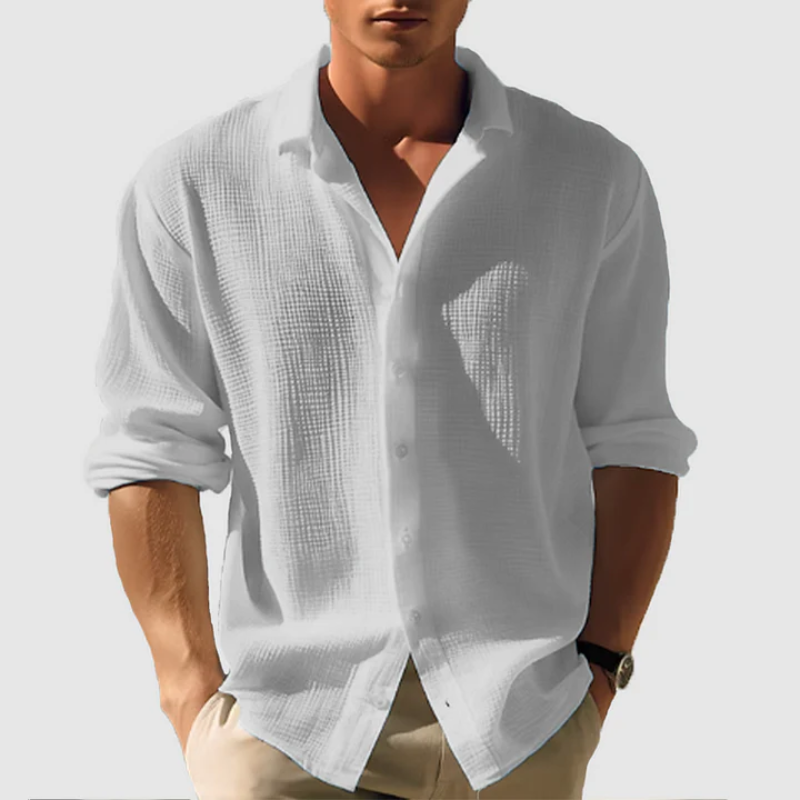 Langarm Button Down Hemd für Männer