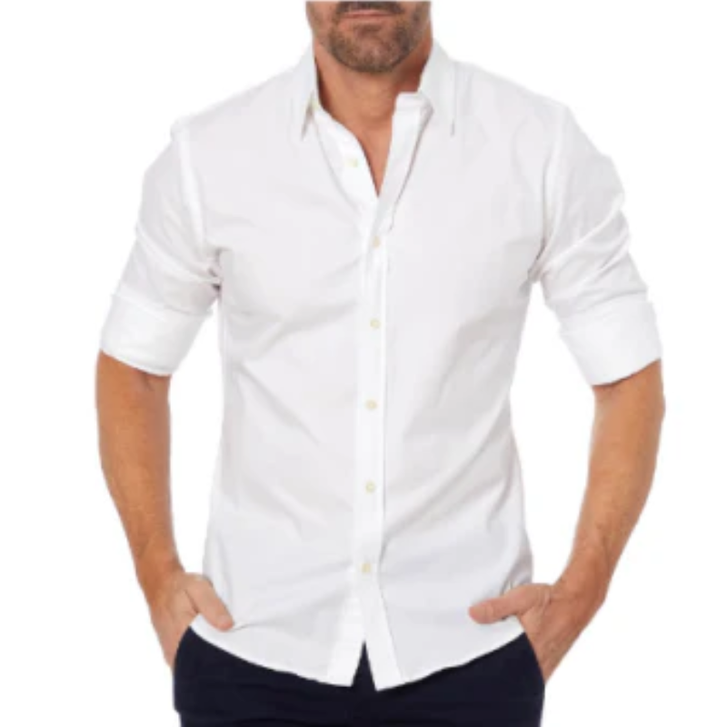 Langarm Button Up Hemd für Männer