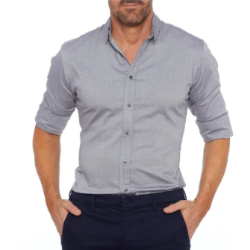 Langarm Button Up Hemd für Männer