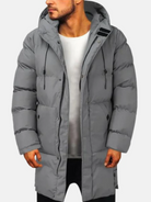 Lange Daunenjacke mit Kapuze für Herren