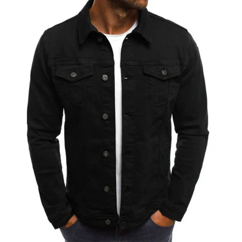 Schwarze Jeansjacke für Männer