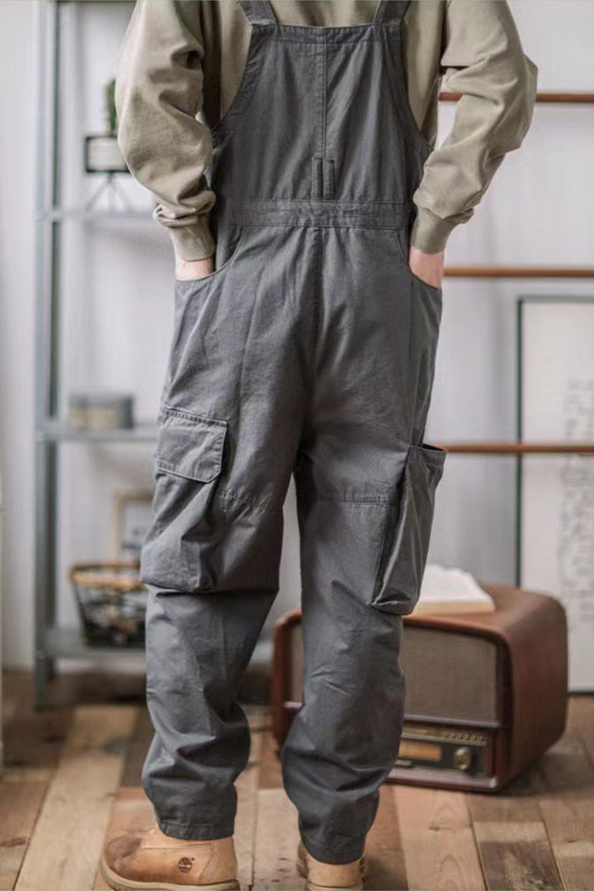 Herren Schwarz Overall Arbeitskleidung