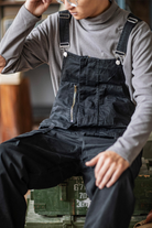 Herren Schwarz Overall Arbeitskleidung