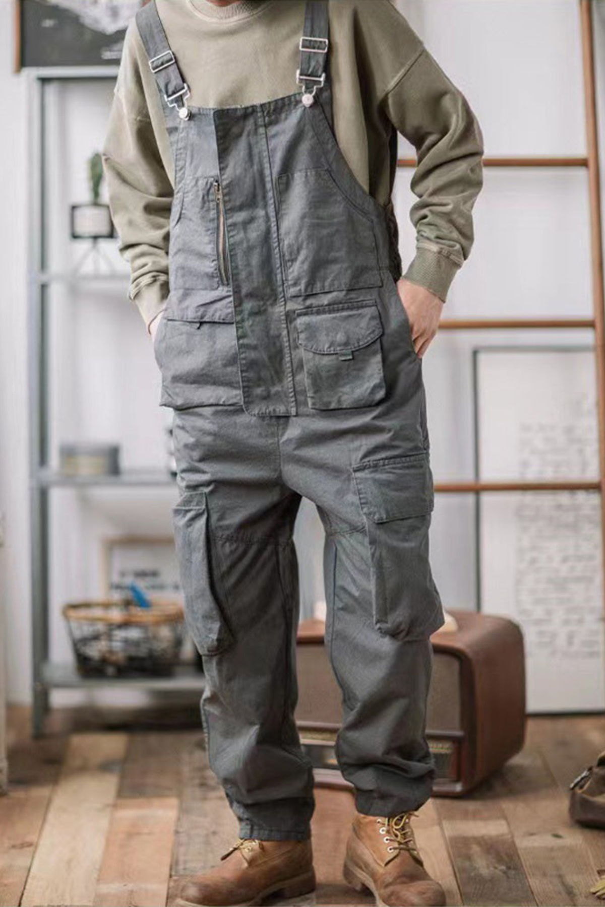 Herren Schwarz Overall Arbeitskleidung