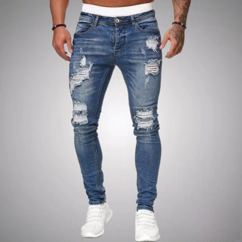 Herren Slim Fit Jeans Grau