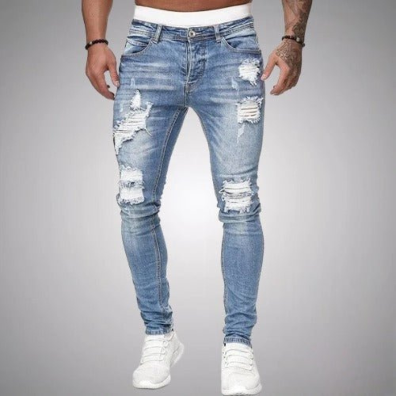 Herren Slim Fit Jeans Grau