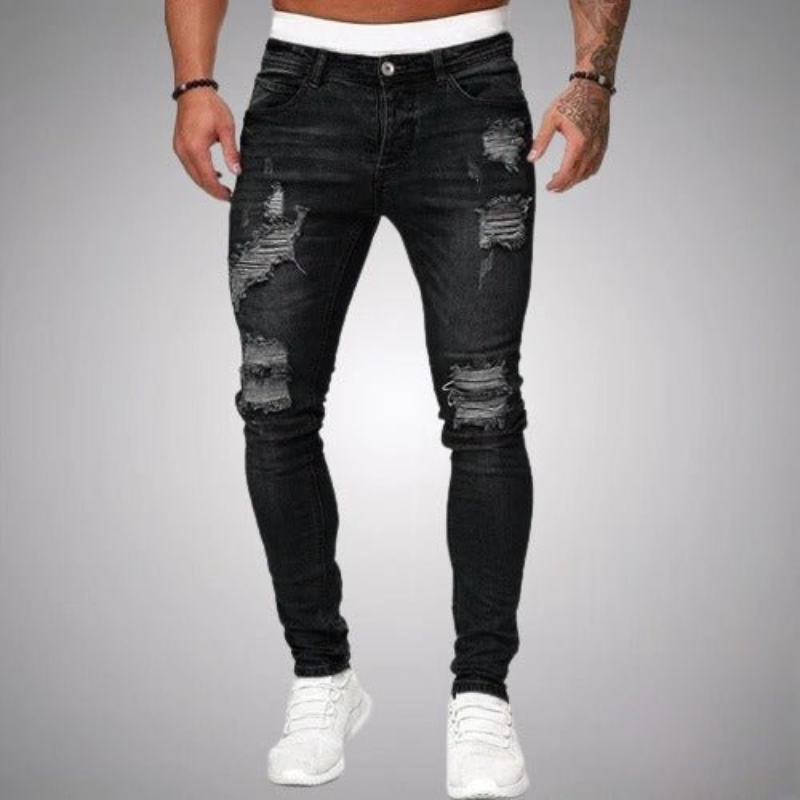 Herren Slim Fit Jeans Grau