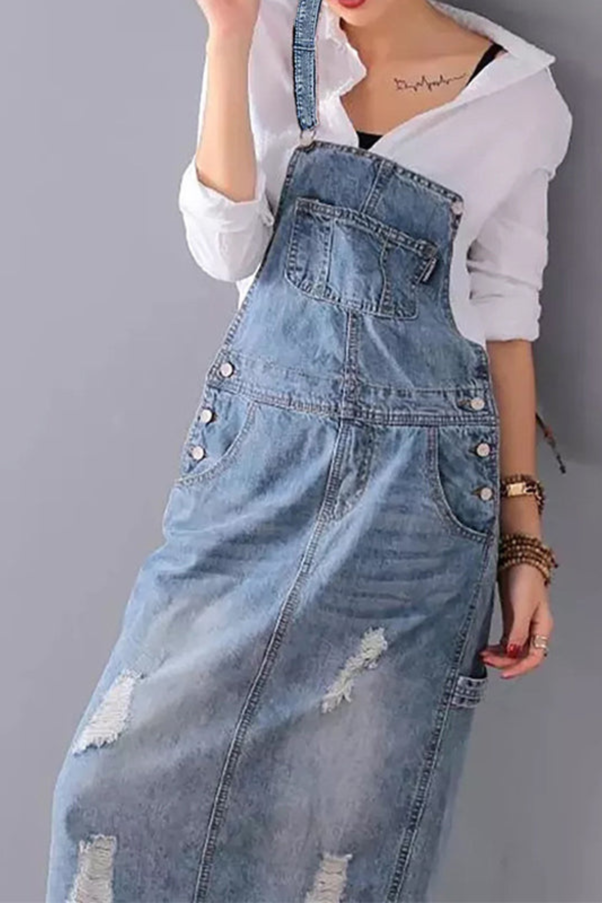 Overall Kleid Lang