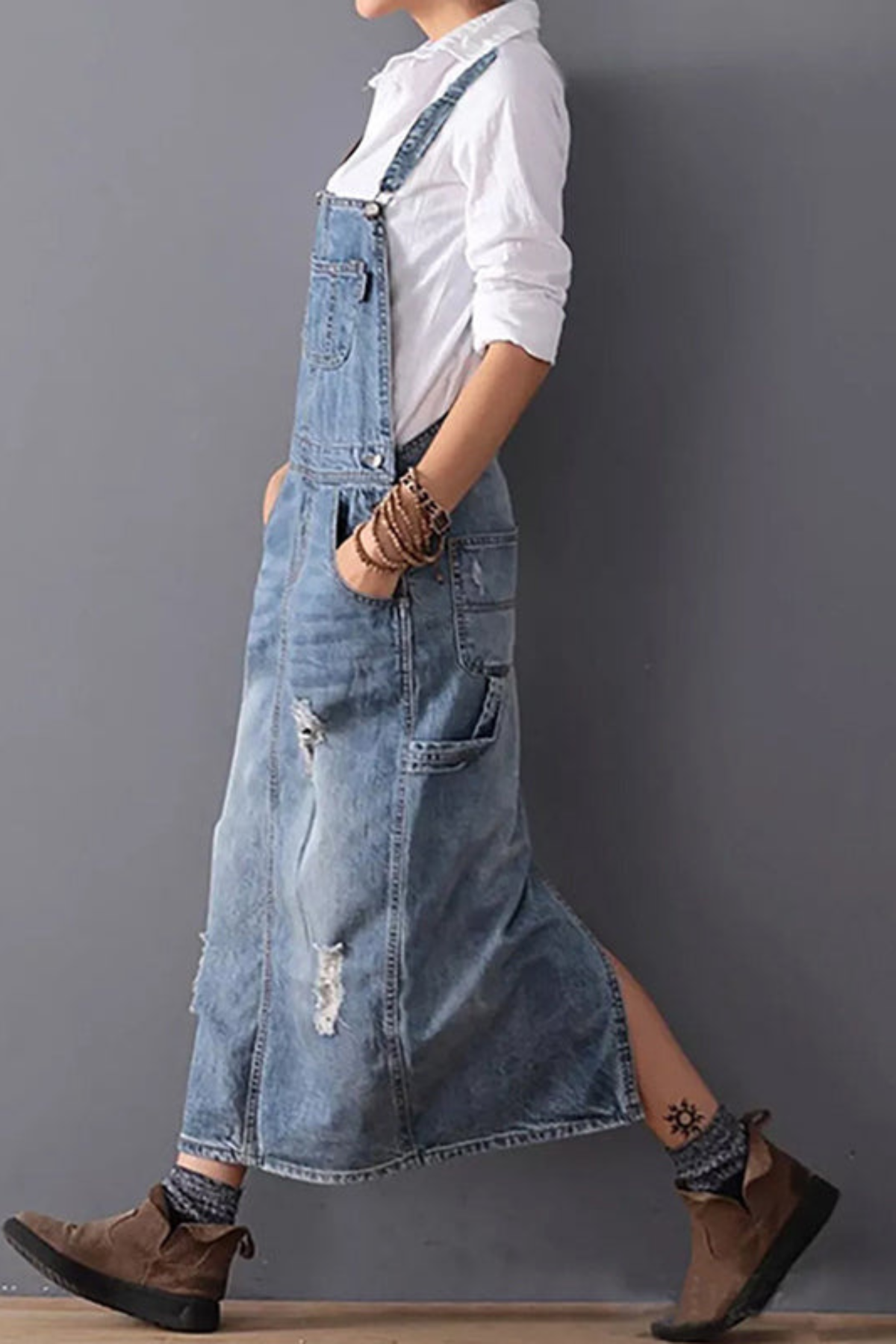 Overall Kleid Lang