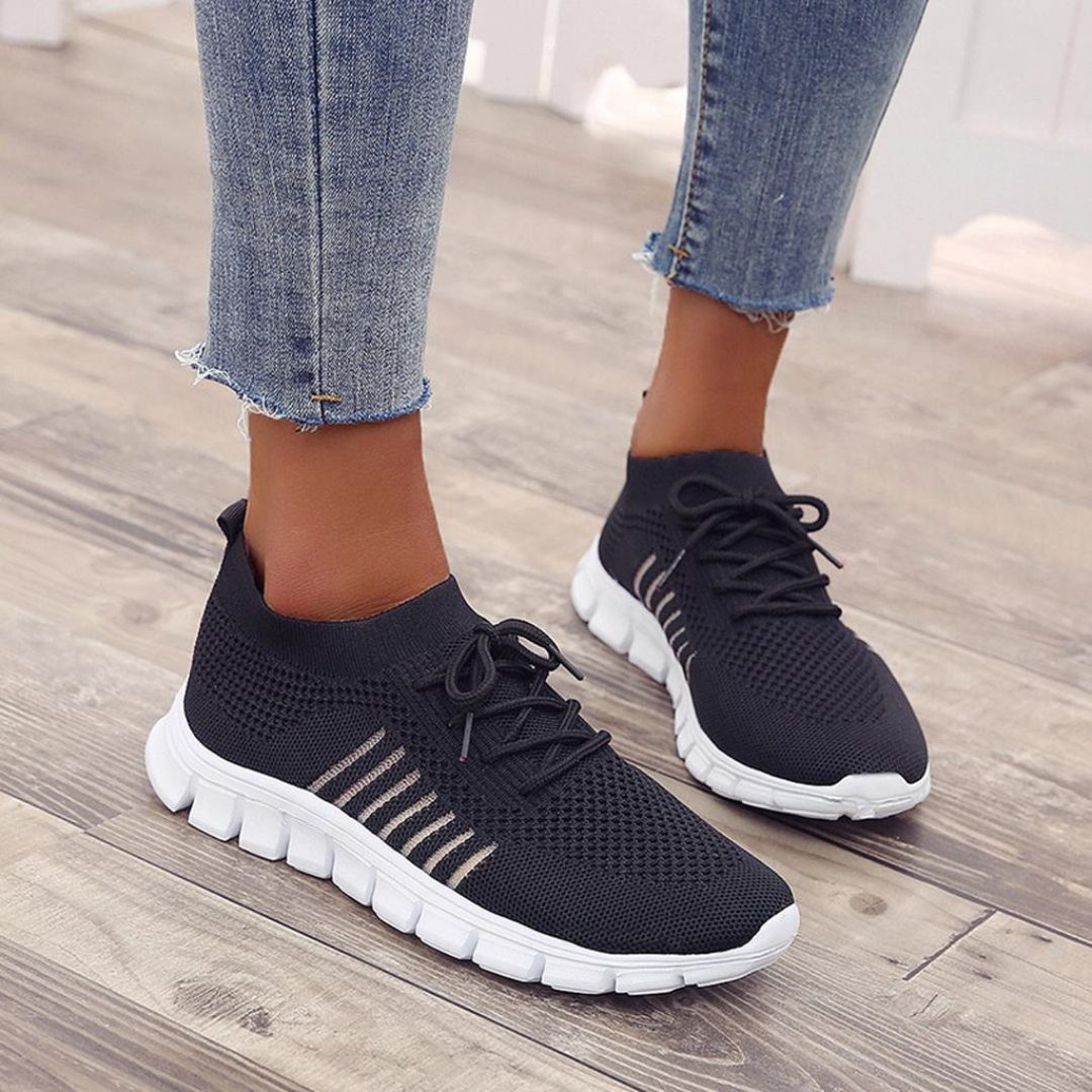 Schwarze Sneaker Damen Turnschuhe